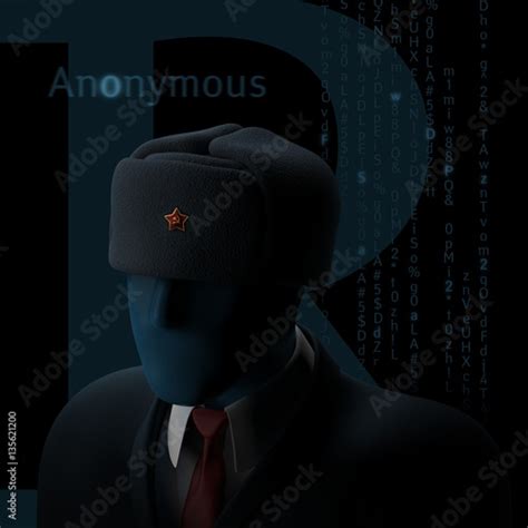 Faceless Anonymous Russian Computer Hacker In Darkness Buy This Stock