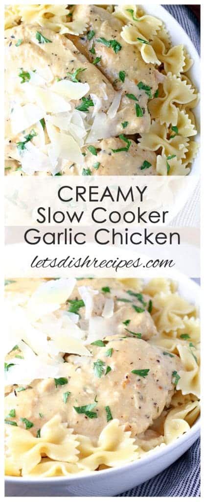 Creamy Slow Cooker Garlic Chicken Lets Dish Recipes