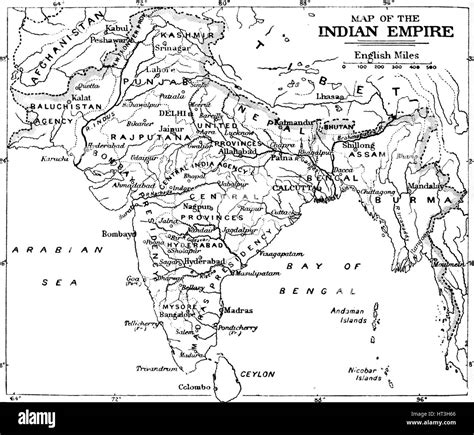 Indian Empire Map High Resolution Stock Photography A