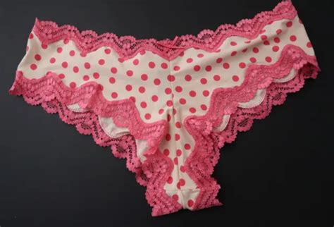 new victoria s secret vtg sexy little things silky polka dot cheeky panty large 36 99 picclick