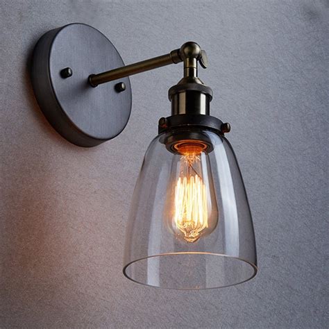 Buy 1pc E27 Retro Vintage Industrial Glass Lamp Shade