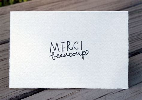 Hand Lettered Merci Beaucoup Card 500 Via Etsy Hand Lettering