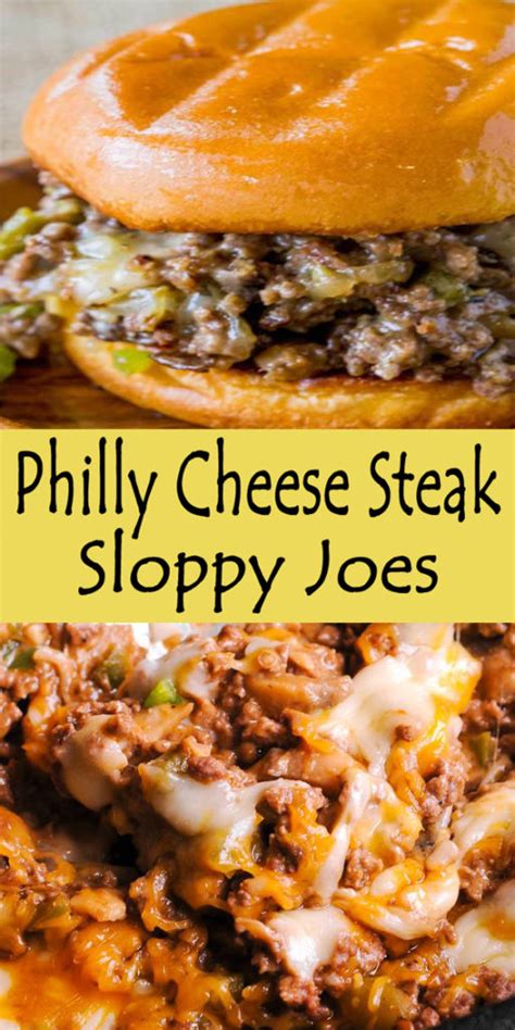 Add all the ingredients (except for the cheese and buns) to the slow cooker and cook on low for 4 hours. Philly Cheese Steak Sloppy Joes - Delishtasty.com