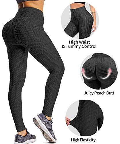 yamom high waist butt lifting anti cellulite workout leggings for women yoga pants tummy control