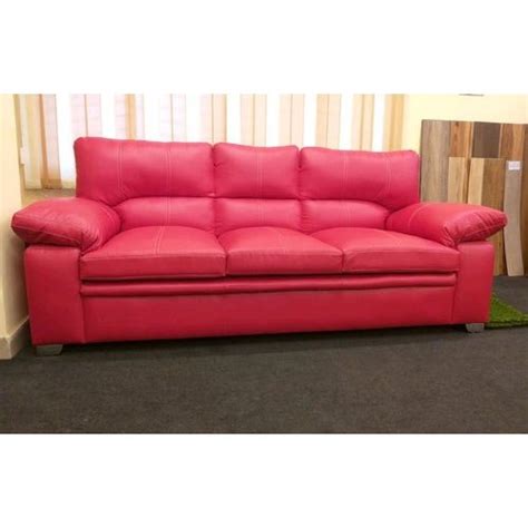 Supported by a solid and manufactured wood frame, this sofa strikes a streamlined silhouette with a pair of back cushions, track arms, and round tapered legs in a pecan finish. Pink Leather Sofas Chesterfield Brand New Handmade 3 Seater Fuchsia Pink Real Leather - TheSofa
