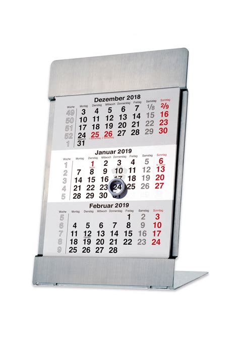 Promotional Stainless Steel Desk Calendar Personalised By