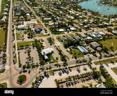 Aerial Photo Neighborhood By The Fort Pierce Inlet Stock Photo Alamy