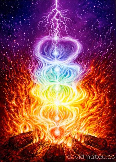 El Fuego De Kundalini Chakra Art Spiritual Art Visionary Art