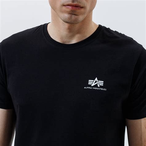 Alpha Industries T Shirt Basic T Small Logo 188505 03 Schwarz 2499