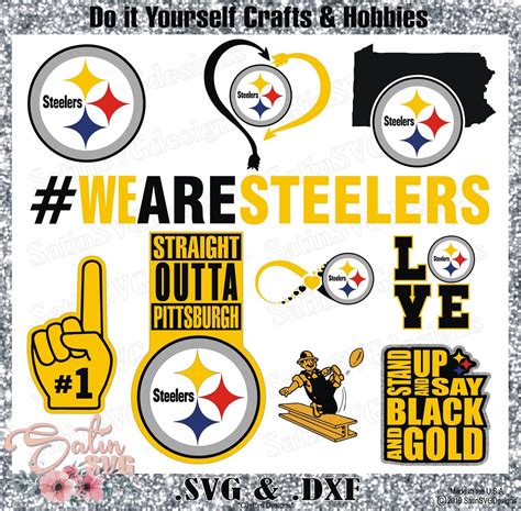Pittsburgh Steelers Logo SET Design SVG Files, Cricut, Silhouette