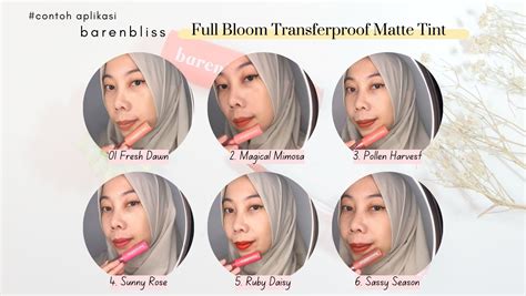 Review Barenbliss Full Bloom Transferproof Matte Tint Shades Chocodilla