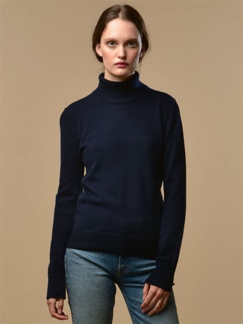Pure Cashmere Nyc Turtleneck Sweater Dark Navy Garmentory