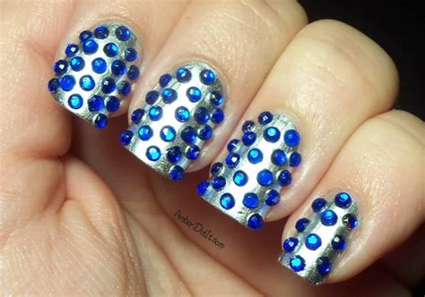 82 Gorgeous Blue Silver Nails Art Designs Ideas And Images Picsmine