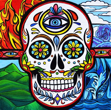 Sugar Skull Painting By Stephen Humphries Fine Art America