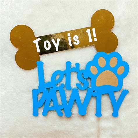 Lets Pawty Puppy Birthday Lets Pawty Dog Birthday | Etsy