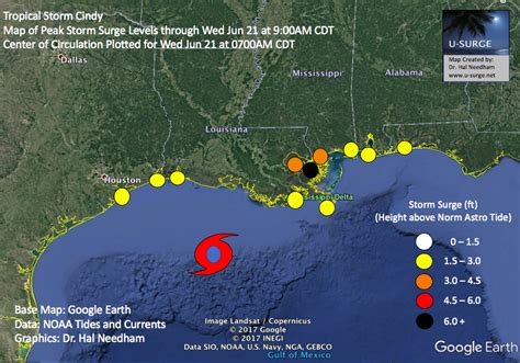 Hurricane Hals Storm Surge Blog Cindy Generates Widespread 2 4 Foot