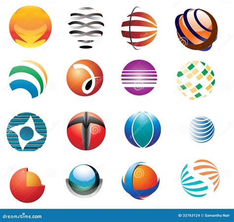 Various Round Logos Stock Illustration Illustration Of Circles 33763124