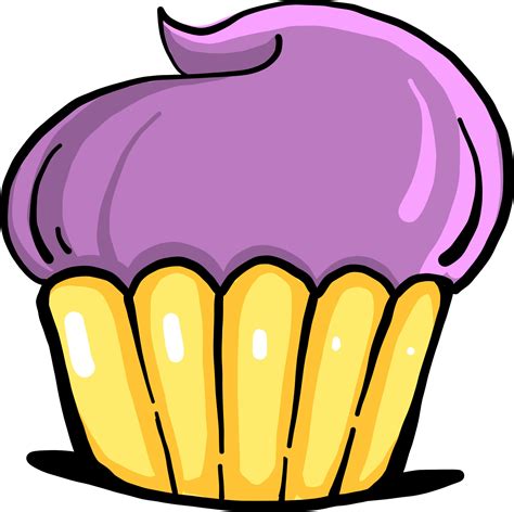 Purple Cupcake Illustration Vector On White Background 13786928