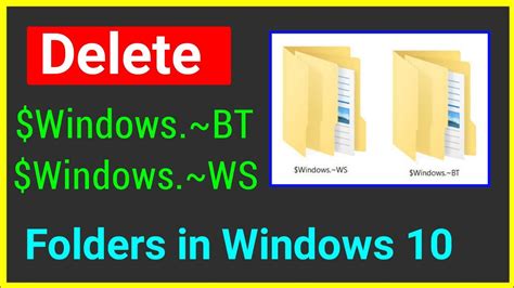 How To Delete Windows~bt Windows~ws Folder In Windows 1078
