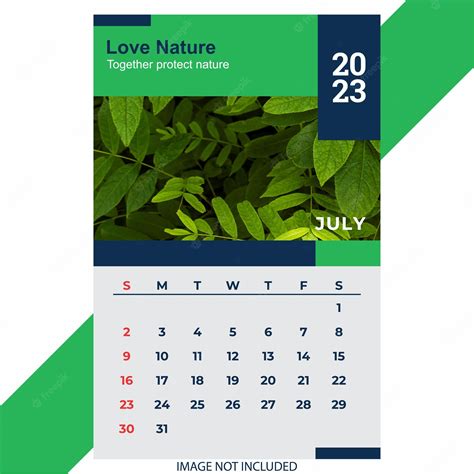 Premium Vector July 2023 Calendar Design Template Can Be Used For