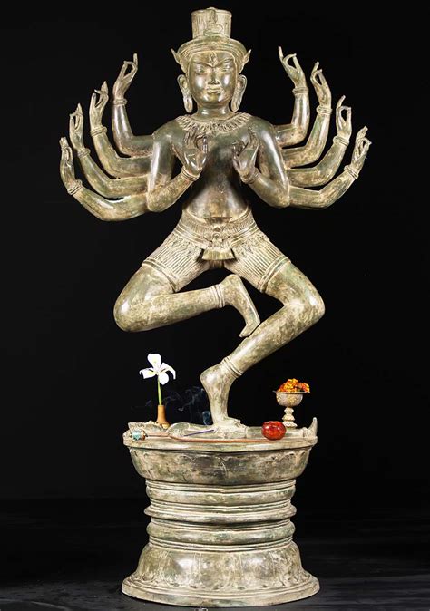 Sold Brass Dancing Cambodian Style Shiva Statue 60 82t8 Hindu Gods