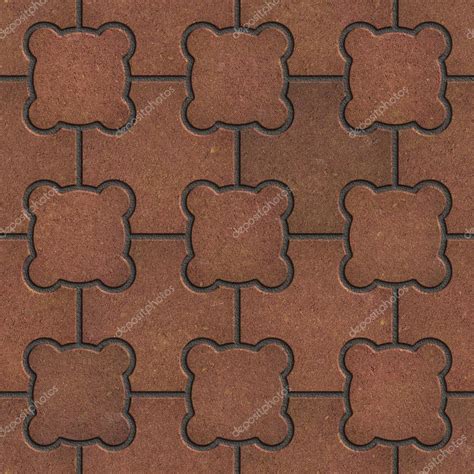 Brown Brick Pavers Seamless Texture — Stock Photo