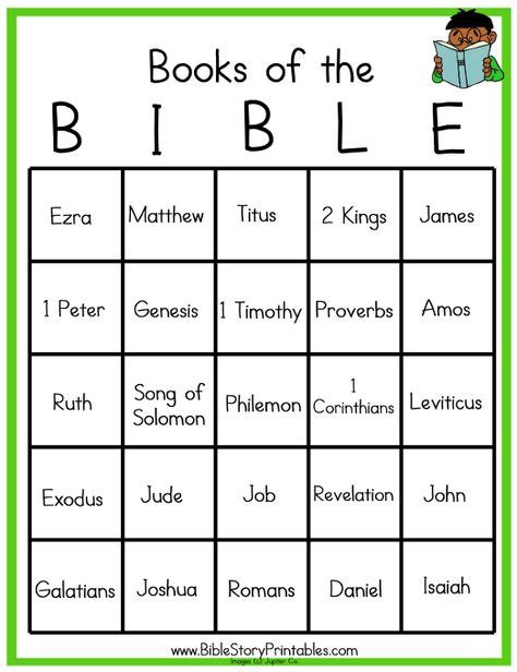 49 Printable Bingo Card Templates Education Bible Crafts Bible