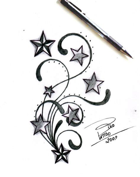 18 Swirls And Stars Tattoo Stencils Ideas Star Tattoos Tattoo