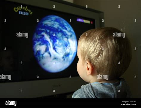 Child Watching Television Stock Photo Alamy