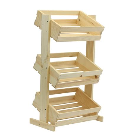 Crates And Pallet Large Tiered Wood Crate Stand Unfinished 69018 The
