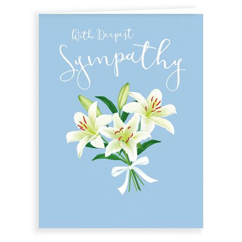 Cards Direct Sympathy Card Lily Bunch