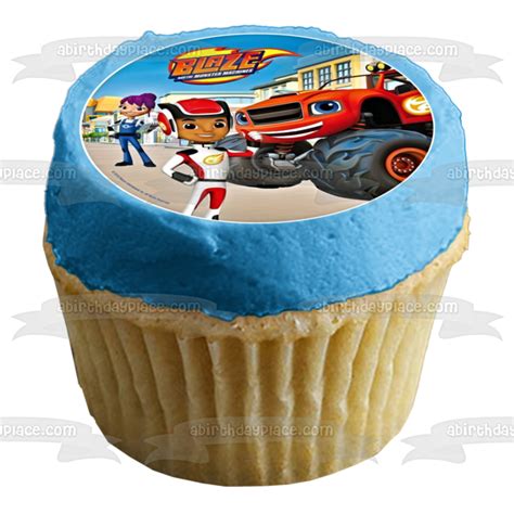 Blaze And The Monster Machines Aj Gabby Edible Cake Topper Image Abpid