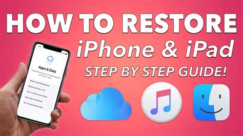 How To Restore Your Iphone Or Ipad Using Itunes Finder And Icloud