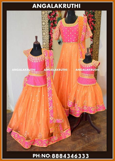 Mother And Daughter Matching Dress Designs By Angalakruthi Boutique Bangalore Watsapp91
