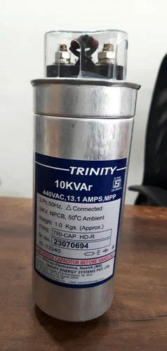 Aluminium Electrolytic Dry Type Trinity 10 Kvar Power Capacitor For