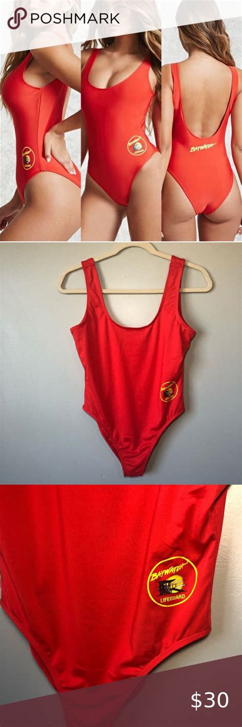 Baywatch NWOT Red One Piece Swimsuit Medium One Piece One Piece