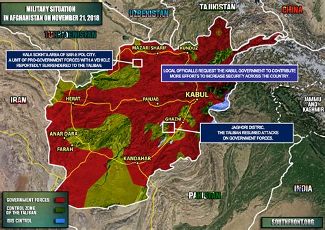 Military Situation In Afghanistan On November 21, 2018 ...
