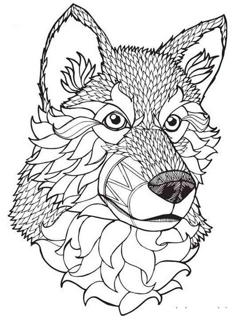 Adult Coloring Pages Wolf Coloring Pages