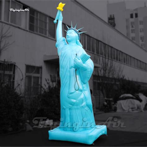 5m Height Outdoor Inflatable Replica Of Statue Of Liberty For Parade