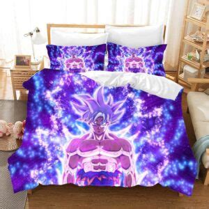 The main character is kakarot, better known as goku, a representative of the sayan warrior race, who, along with other fearless heroes, protects the earth from all kinds of villains. DBZ Son Goku Ultra Instinct Purple Aura Bedding Set