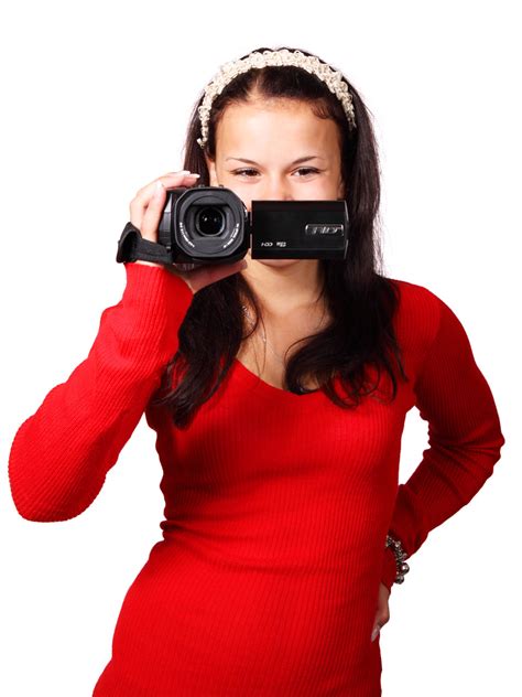 Woman With Video Camera Free Stock Photo Public Domain Pictures