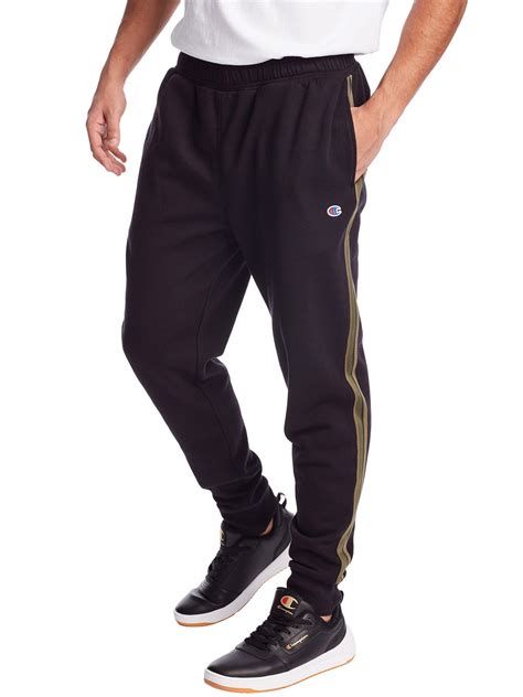 Champion Mens Powerblend Fleece Jogger Sweatpants With Taping Up To