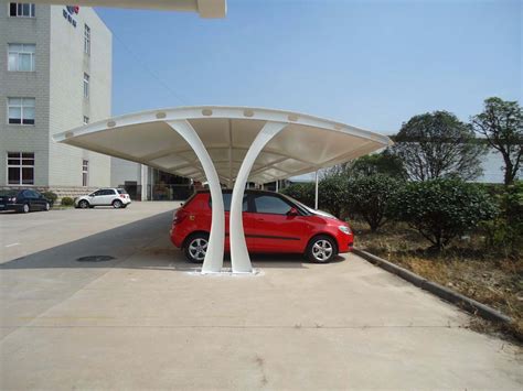 Car parking sheds #tensile #structure is particularly suitable for outdoor car parking fields. Fabric Cantilever Car Parking Shade Structures - Single ...