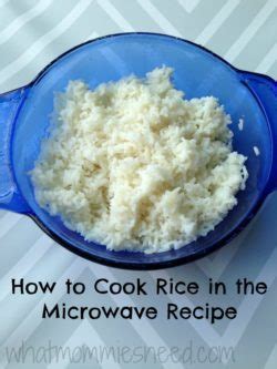 The only issue is trying to measure out the rice with the water. How to Cook Rice in the Microwave Recipe - What Mommies Need