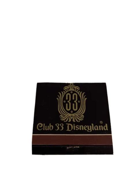 Vintage Rare Disneyland Club 33 Blue And Gold Matchbook Unused Free