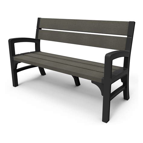 Keter Montero 3 Seat Garden Bench Resin Outdoor Patio Furniture Brown