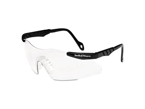 smith and wesson magnum 3g safety glasses black frame clear lens