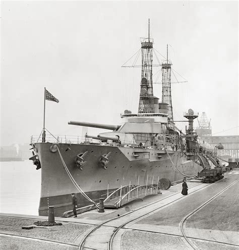 New York Class Battleship Uss Texas Bb 35 A Few Days After Her