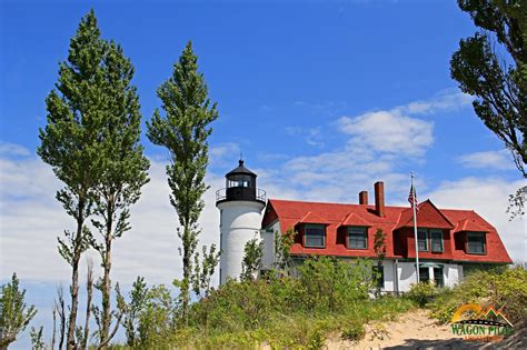 Point Betsie Lighthouse On Lake Michigan