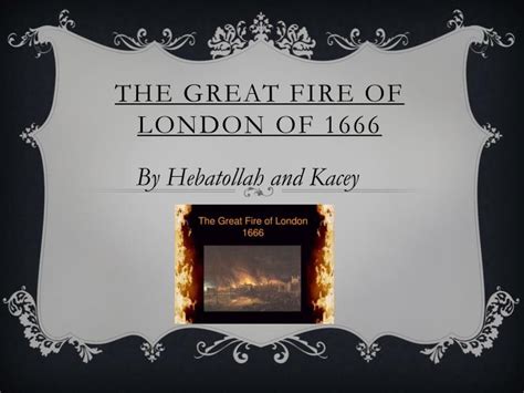 Ppt The Great Fire Of London Of 1666 Powerpoint Presentation Free